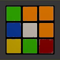 Colorful Rubik's Cube Puzzle With Vibrant Colored Faces And Smooth Surface