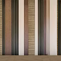 Modern Vertical Striped Wallpaper With Various Colors And Textured Patterns 3d model