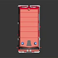Red and White Toy Ambulance with Blue Emergency Lights and Number 2