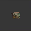 Vintage Retro Carts With Pink Green Brown Colors And Canvas Covers Open Tops