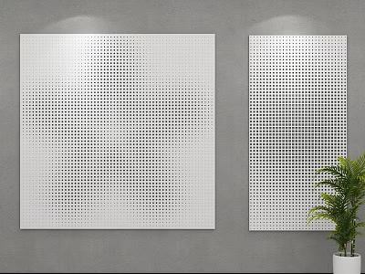 Aluminum ceiling punching aluminum plate gradient punching aluminum plate aluminum gusset plate gradient perforated aluminum plate 3d model