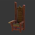 Rustic Wooden Leisure Chair With Natural Wood Grain Armrests And Backrest Design