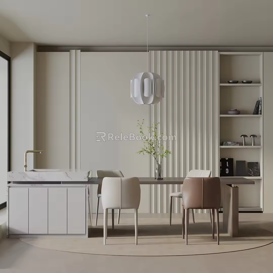 Modern table combination 3d model