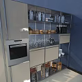 Modern Kitchen Interior With Stylish Cabinets Sleek Countertops And Open Shelves