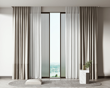 Modern Curtains 3d model