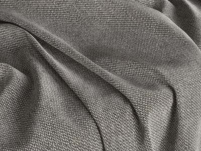 Gray Textured Woven Fabric With Soft Structure Smooth Surface And Fine Weave 3d model