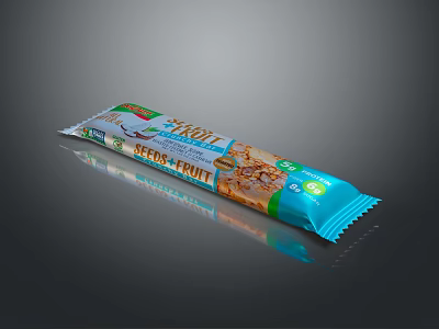 Organic Beach Fruit Granola Bar With Oats And Natural Ingredients 3d model