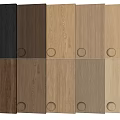Wooden Wall Panels With Various Colors And Knobs 3d model