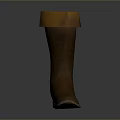 Fashionable Brown Leather Long Boots With Cuffed Top Design For Stylish Outfits