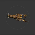 Fantasy Spider Like Creature With Golden Brown Armored Exoskeleton And Multiple Spiked Legs