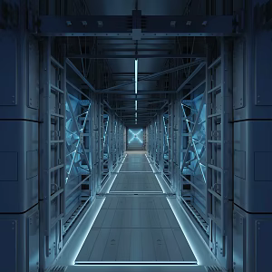 Average Tunnel Sci-Fi Future Spaceship 3d model