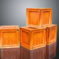 Wooden Storage Boxes With Metal Rivets And Retro Design For Household Use