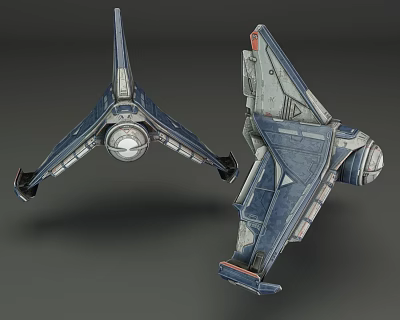 modern spaceship spaceship 3d model