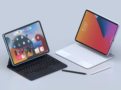 Tablet Apple Tablet iPad Tablet Apple Computer Stylus Pen Keyboard Tablet Set 3d model