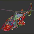Detailed Lego Helicopter Model With Building Blocks Construction And Mechanical Design