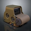 Durable Tan Tactical Weapon Sight With Adjustment Knobs And Mounting Holes