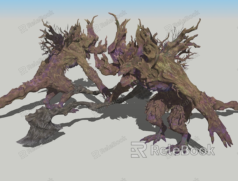 Stakes Trees Monster Game Character model