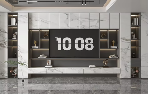 TV background wall 3d model