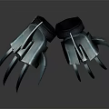 Futuristic Creature Character Mechanical Claw With Metallic Structure And Sharp Red Claws 3d model