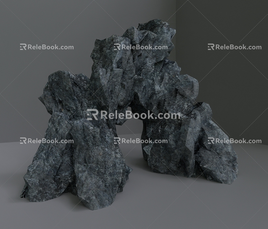 rockery stone 3d model