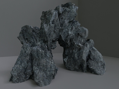 rockery stone 3d model