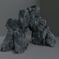 rockery stone 3d model