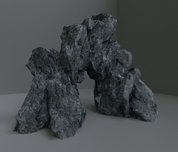 rockery stone 3d model