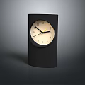 Black Stand Clock With White Dial And Black Numbers Hands Modern Design 3d model