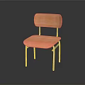 Modern Simple Wooden Chair With Light Brown Seat Backrest And Silver Metal Frame