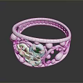 Exquisite Silver Ring Featuring Detailed Filigree Patterns Blue Gemstones And Beaded Edges