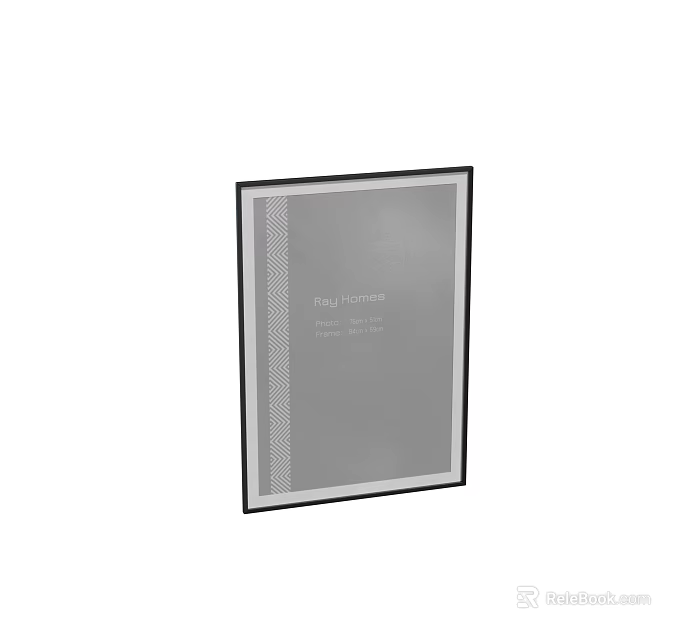 Modern Black Picture Frame With Sleek Design For Home Wall Decor 3d model 