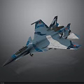 Blue Camouflage Spacecraft Model with Aerodynamic Design for Universe Exploration Missions
