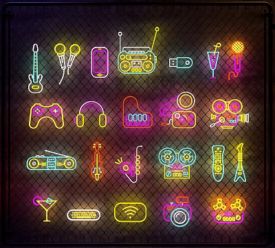 Modern Neon Lights 3d model