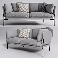 Modern double sofa 3d model