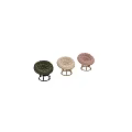 Olive Green Accent Chair With Rattan Frame And Padded Comfortable Cushion
