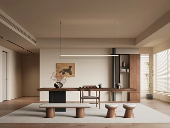 Modern Tea Room Study 3d model