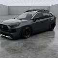 Dark Gray SUV With Roof Rack Black Alloy Wheels And Modern Design
