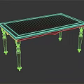 Traditional Dark Red Wooden Dining Table with Carved Legs and Smooth Surface in Classic Design