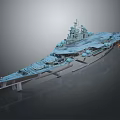 Detailed Modern Aircraft Carrier 3D Model With Expansive Deck And Naval Structure