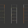 Metallic Ladders in Gold Silver and Brown as Essential Household Items