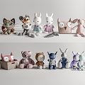 Modern Toy Children's Room Toy Plush Toy Doll 3d model