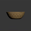 Handcrafted Woven Dinnerware Set With Brown Bowl And Geometric Patterns