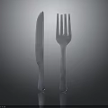 Stainless Steel Knife And Fork Modern Design Essential Tableware For Daily Dining Use 3d model