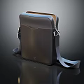 Black Leather Crossbody Bag With Adjustable Strap And Metal Buckle