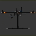 Space Exploration Hexacopter Drone With Black And Orange Design For Mission