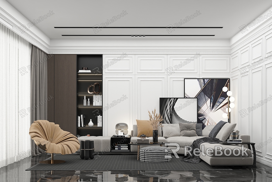 Light Luxury Living Room model