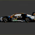 BMW Race Car With Colorful Livery Rear Wing And Sponsor Logos