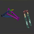 Car Parts Suspension Frame Components Purple And Black With Brand Logo Design