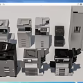 Modern Office Appliances With Multifunctional Printers Copiers And Scanners For Workplace Use