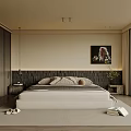 Modern Bedroom Interior Design With Natural Light Greenery View Textured Headboard And Light Linen